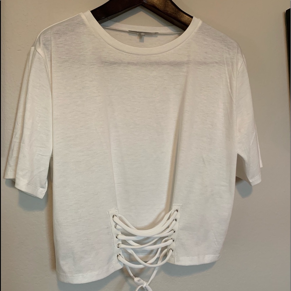Crop top lace up T.